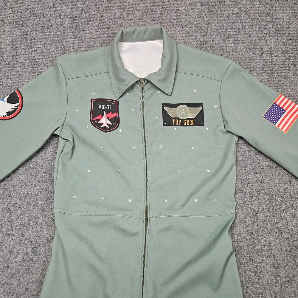 Top Gun Maverick Air Force‎ Flight Jumpsuit Costume Youth 10C Dance Stage